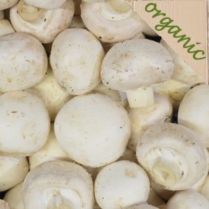 Zeds Organic White Mushrooms (UK) – 300g portion