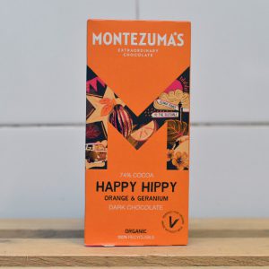 *Montezuma’s Happy Hippy Orange & Geranium Dark chocolate – 90g