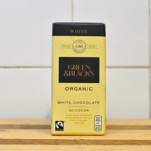 * Green & Blacks Organic White Chocolate – 90g