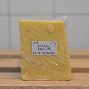*ZEDS Mature White Cheddar Cheese – approx 300g portion