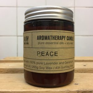 Aromatherapy Soy Candle Peace (Geranium/Lavender) – each