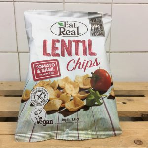 Eat Real Lentil Tomato/Basil Chips – 40g