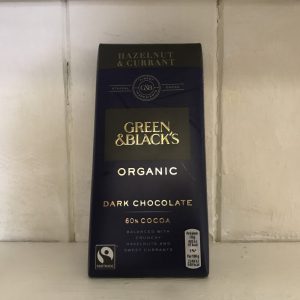 *Green & Blacks Organic Hazelnut Currant Chocolate – 90g