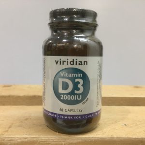 *Viridian Vitamin D3 2000iu – 60 capsules