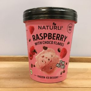 Naturli Vegan Raspberry and Choc Flakes Ice Cream – 500ml