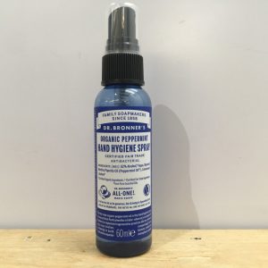 Dr Bronner Organic Peppermint Hand Sanitising Spray – 60ml