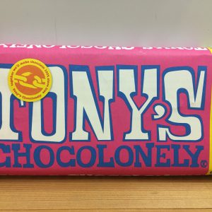 Tony’s White Chocolate with Raspberry Popping Candy – 180g