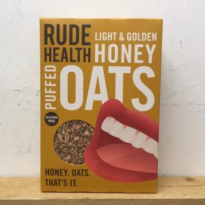 Rude Health Gluten-Free Honey Puffed Oats – 240g