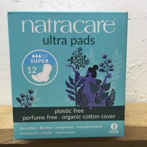 *Natracare Ultra Pads SUPER with Wings – 12 Pack