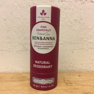 *Ben & Anna Pink Plastic Free Grapefruit natural Deodorant – 40g