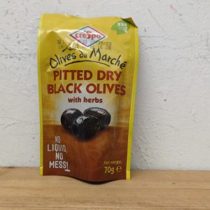 *Crespo Pitted Dry Black Olives – 70g pouch